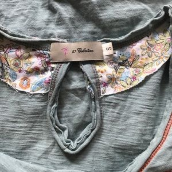 Anthropologie floral embellished patchwork top! - Picture 5 of 5